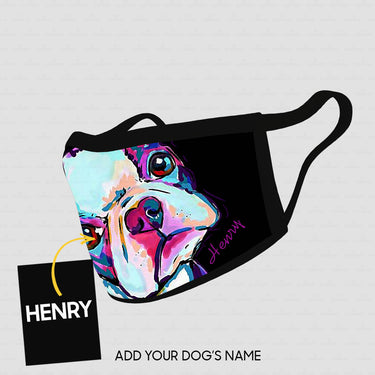 Personalized Dog Gift Idea - Colorful French Bull Dog's Face For Dog Lovers - Cloth Mask